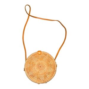 Chic Tan Woven Crossbody Bag